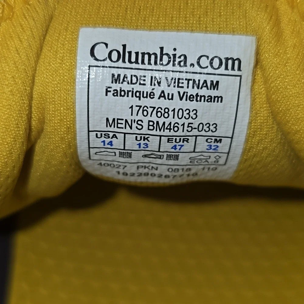 Columbia PFG Dorado CVO Blood N Guts Fishing Shoes Grey Steel Electron Yellow 14